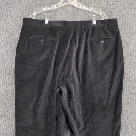 Sean John Men's Dress Pants Size 40x32 Black Flat Front Slash Pocket Cotton - Picture 5 of 10